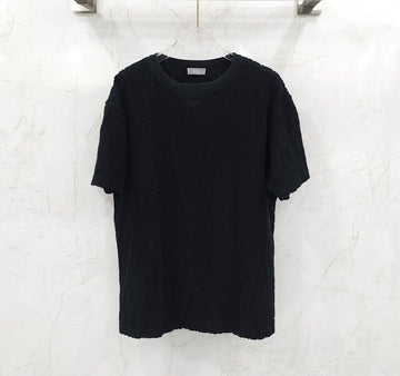 DIOR Schwarzes Oblik-Terry-T-Shirt 113J692A0614 152876044