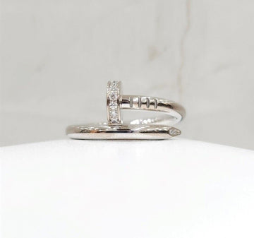 Cartier 18k Diamond Juste un Clou Ring 18K White Gold Size 56 134528029