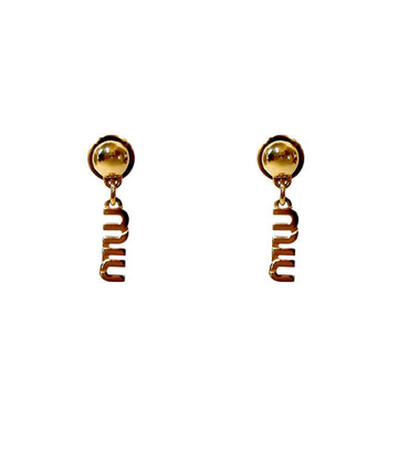 Miu Miu Logo Gold Earrings 54932 155091081