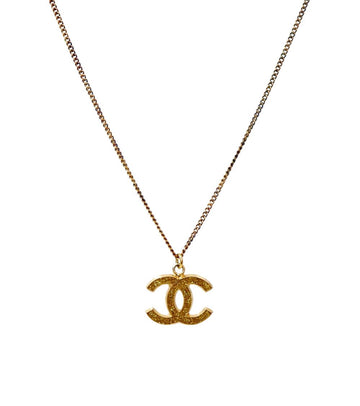 CHANEL Gold CC Glitter Necklace 55348 155091085