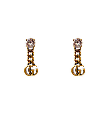 GUCCI クリスタルダブルGゴールドイヤリング 55119 155091097