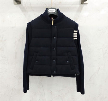 THOM BROWNE 女性用ファインメリノジャージパディング斜めジャケット FKJ082A 148971774