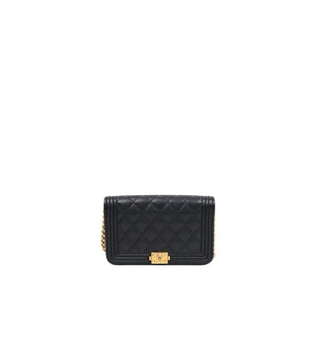 CHANEL Mini schwarzer Caviar Boy WOC Crossbody 56187 155115608