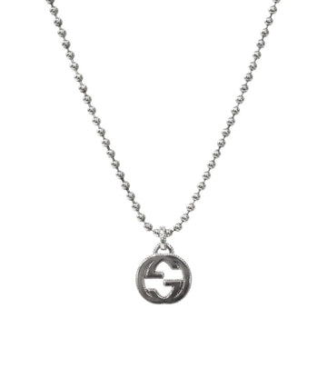 GUCCI ボールド インターロッキング G シルバー ネックレス 55489 155115646
