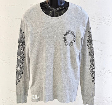 Chrome Hearts Unused Horseshoe Waffle Knit Gray B1213C142 151516521