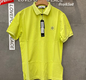 STONE ISLAND ロゴ ピケシャツ 黄色 E0106024 148409637