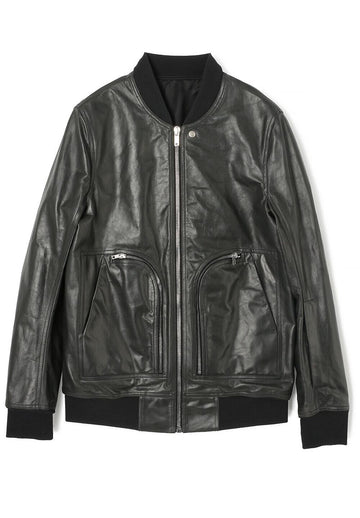 RICK OWENS Leder BAUHAUS Flugjacke Schwarz RU01E5771 LTP 09 141282766