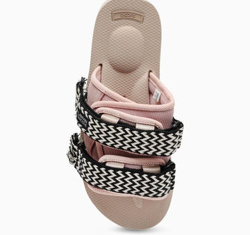 LANVIN x X SUICOKE Damen Curve Lace Nubuk Sandalen Pink FWSASS01NUBKA22 51 34242438