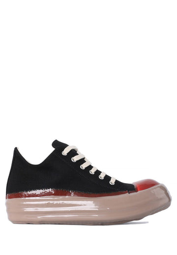 Rick Owens DRKSHDW Silicone Sole Low Sneakers Black Red Dark Beige DU02E7802 DODP 903101 150602150
