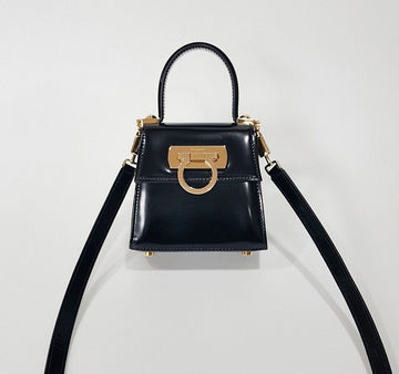 Salvatore Ferragamo Iconic Top Handle Micro Kelly Bag 155168381
