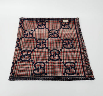 GUCCI GG チェック ジャカード ウール マフラー 660025 155168424
