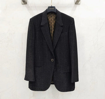 Louis Vuitton Single Breasted Glitter Blazer 139482848