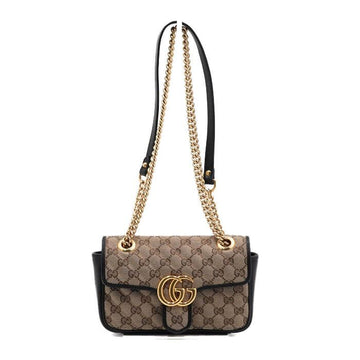 GUCCI Mini Canvas Schultertasche mit goldener Kette AA62926 155261936