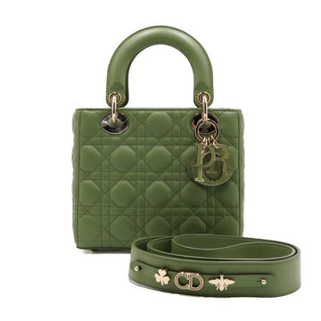 Dior Green Lambskin Lady Small My ABC Gold-tone Tote and Shoulder Bag M0538OCAL 155261949