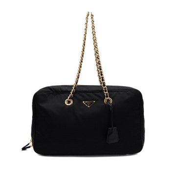 PRADA テスート ナイロン トライアングルロゴ ゴールドチェーン ショルダーバッグ 1BB120 155261952
