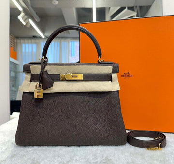 HERMES ケリー28 モカ ゴールド刻印 J041502 155163025