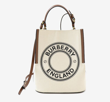 BURBERRY Beige Canvas Bucket Bag Crossbody 8026824 155289387