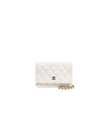 CHANEL ホワイトキャビアキルティングCC WOC 55464 155299453