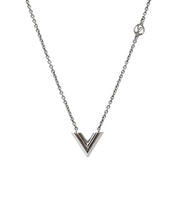 Louis Vuitton Essential V Silver Necklace 56436 155300646
