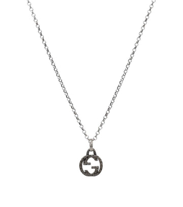 GUCCI インターロッキング G シルバー ネックレス 51618 155300665