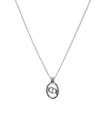 DIOR ラウンド CD シルバー ネックレス 54746 155300676