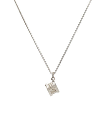 Tiffany & Co Atlas Cube Silver Necklace 53192 155300698