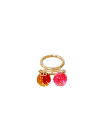 DIOR ダブルビーズソルベゴールドリング 51496 155303170