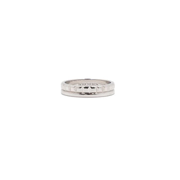 BOUCHERON 18Kホワイトゴールド クワトロ レディエント エディション ウェディングバンドリング 10号 aa63047 155303510