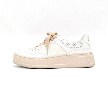 Gucci White Pink GG Embossed Women's Sneakers 684911 155307397