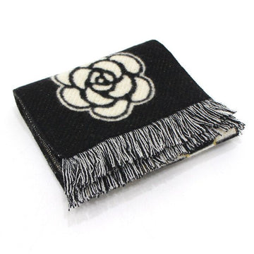 CHANEL カシミヤ混合MCRカメリアマフラー aa62976 155307592