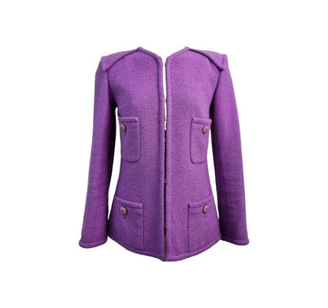 CHANEL トゥイードジャケット パープル P62716 152199748