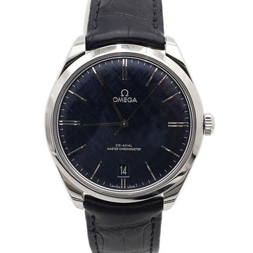OMEGA ド ビル トレジャー 青盤 40mm 自動巻き レザー バンド メンズ 時計 43513402103001 155334905