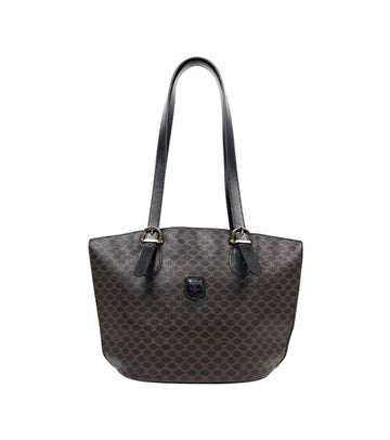 CELINE Schwarze Makadam Schultertasche 55780 155380460