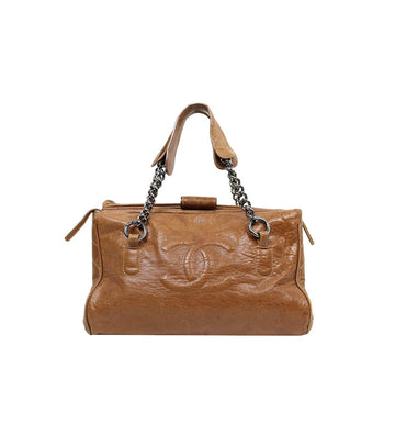 CHANEL Brown Leather Big CC Chain Shoulder Bag 55125 155335638
