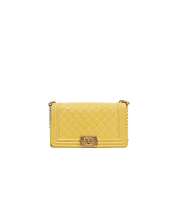 CHANEL Yellow Boy Shoulder Bag 54904 155335680