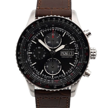 Hamilton Khaki Aviation Chronograph Automatic Leather Band Men's Watch H76726530 155337926
