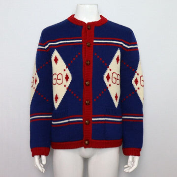 Gucci Multi-Color GG Argyle Men's Cardigan 663479 155393848