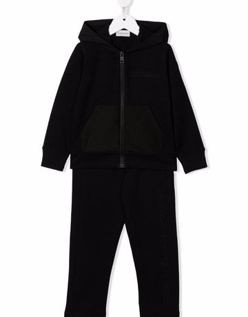 Moncler Kids Hooded Zip-Up & Pants Set Black 8-10 Years stamp: 8M00019 serial: 899M4 999 29963560