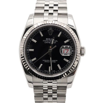 ROLEX 116234 デイトジャスト ブラックダイヤル バーインデックス 36mm スチール メンズ 時計 aa62786 155425159