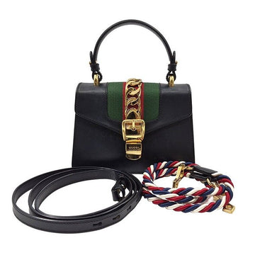 Gucci Sylvie Mini Tote and Crossbody Bag 470270 155425669