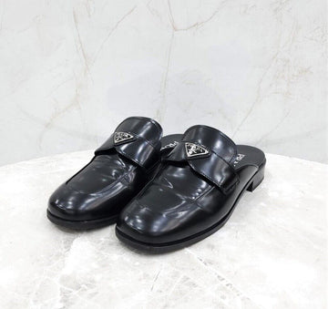 Prada Triangle Logo Brushed Leather Mule 1D918M 145927487