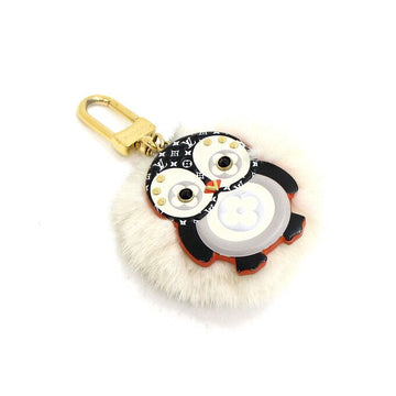 LOUIS VUITTON M69007 Monogram Penguin Pelz Schlüsselanhänger mit Taschenanhänger aa63133 155431820