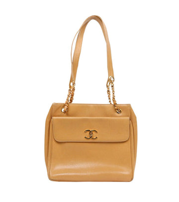 CHANEL Beige CC Pocket Chain Shoulder Bag 56261 155491045