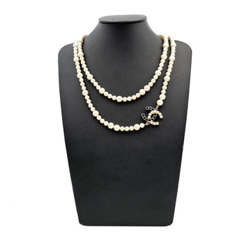 CHANEL 真珠ロゴネックレス 8647654325 155495943