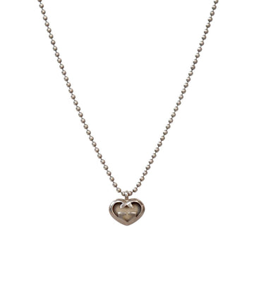 GUCCI Herz Interlocking G Silber Halskette 56807 155497239