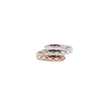 CHANEL 2P Diamant COCO CRUSH Quilting Ring Größe 13 aa63123 155500069