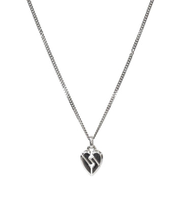 Gucci Heart Pendant Silver Necklace 52257 155500086