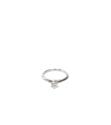 Tiffany & Co Platinum Diamond 0.4CT Solitaire Ring 50365 155500204