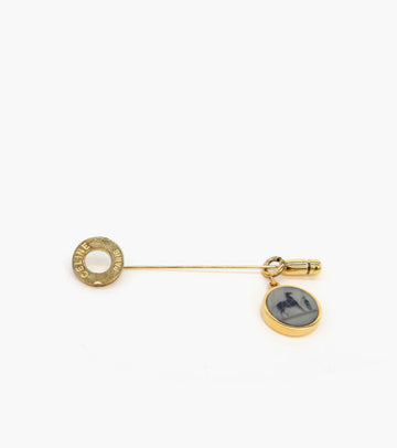 Celine Gold O-Ring Pin Brooch 1690 155500298