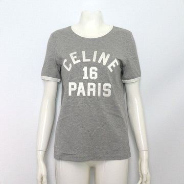 CELINE グレー コットン ロゴ レディース 半袖 Tシャツ 2X13B671Q 155518543